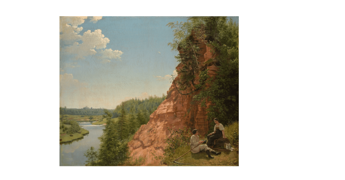 «Вид на реку Тосне близ села Никольского», 1827. Государственный Русский музей