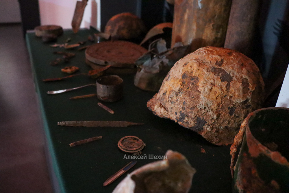 Военные артефакты с раскопок на экспозиции музея Ржевского мемориала