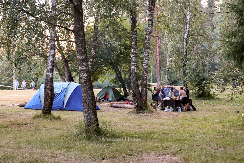 Отдых с палатками - озеро Нестеровское в посёлке Шапки